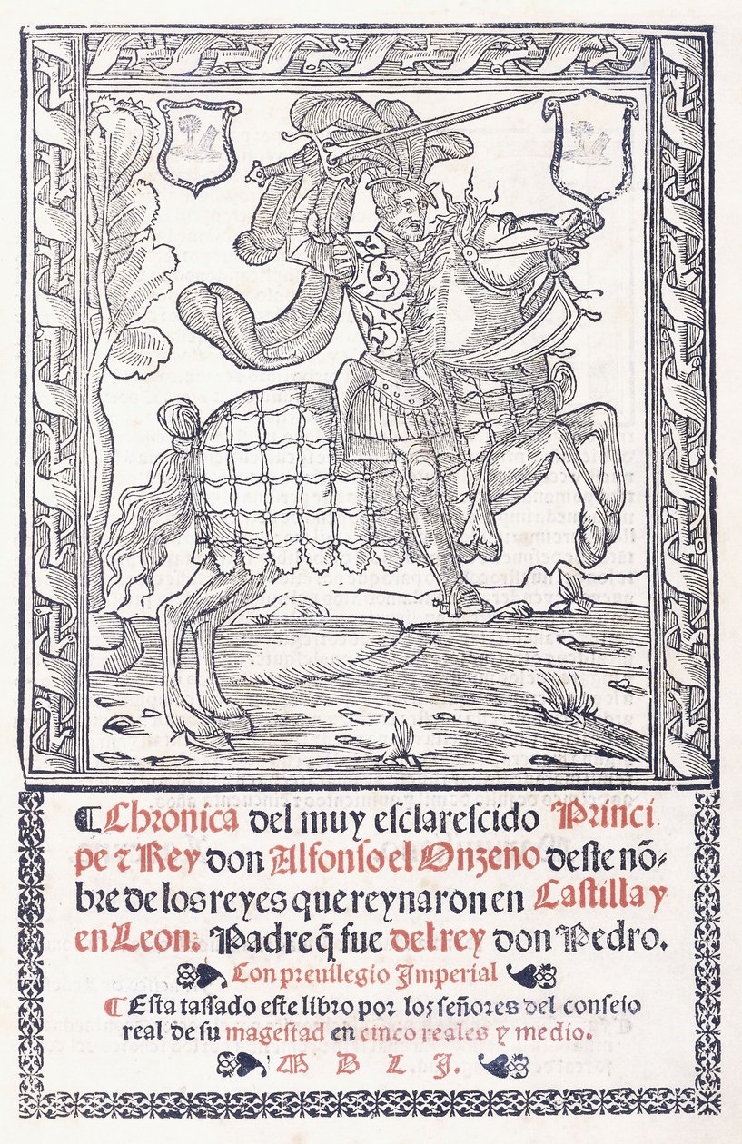 Alfonso XI, Koning van Castilië en León, te paard, 1551 door Spanish School