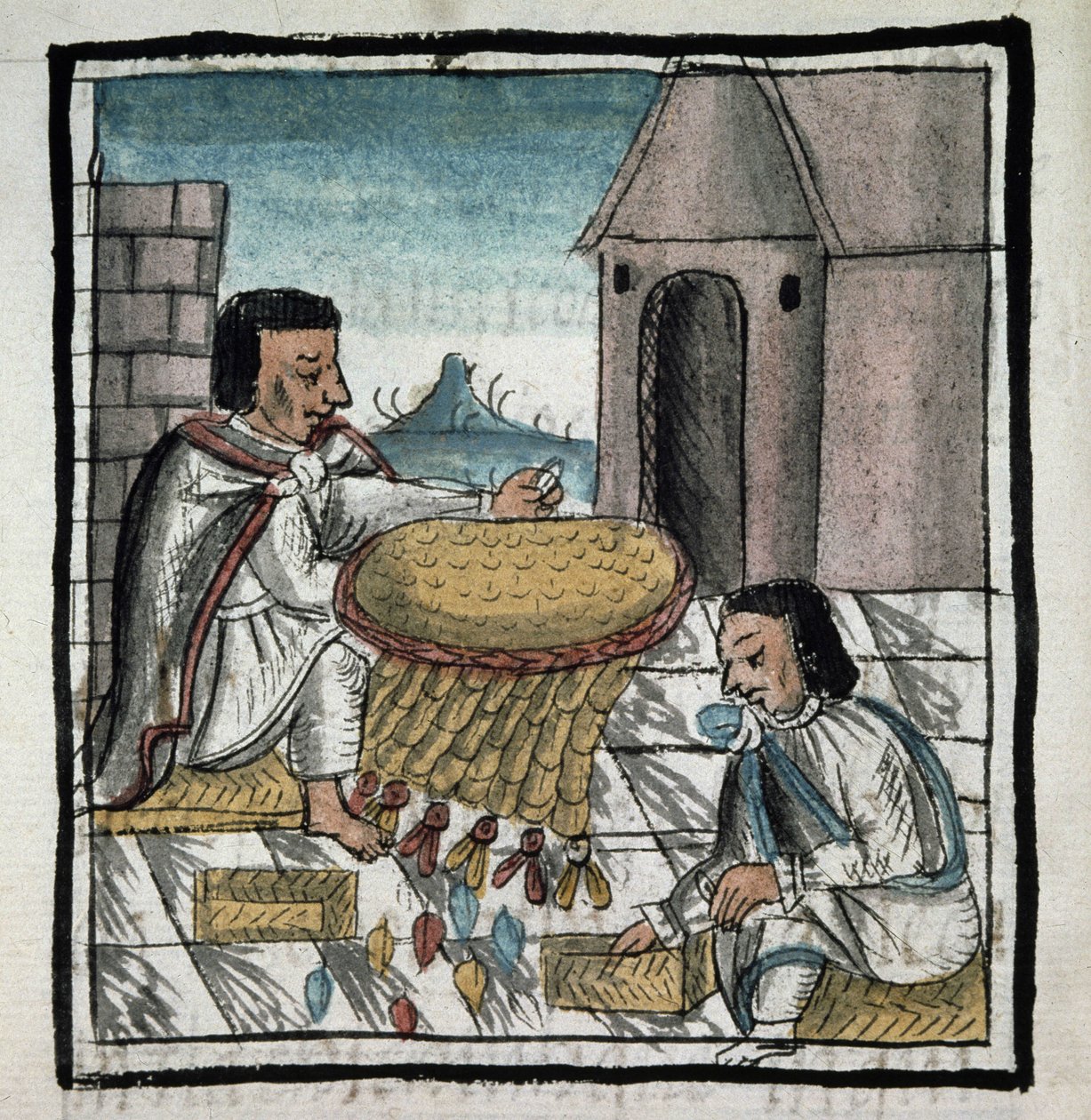 Codex van de verovering van Mexico: methode om voedsel tegen honger te bewaren door Spanish School