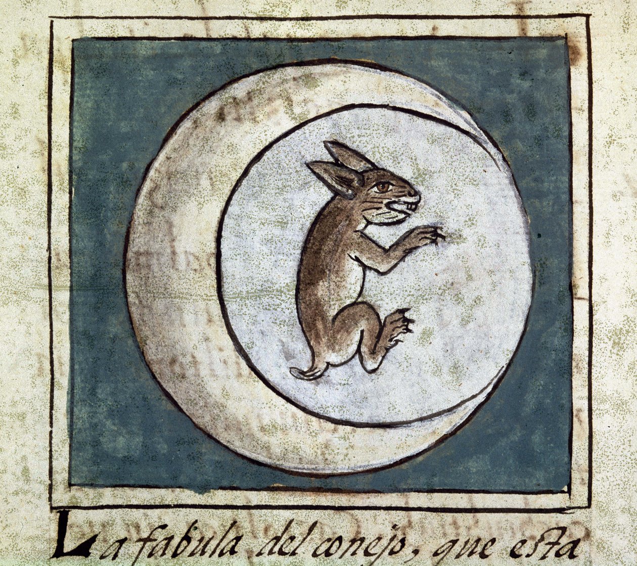Codex van de verovering van Mexico: het konijn in de maan door Spanish School