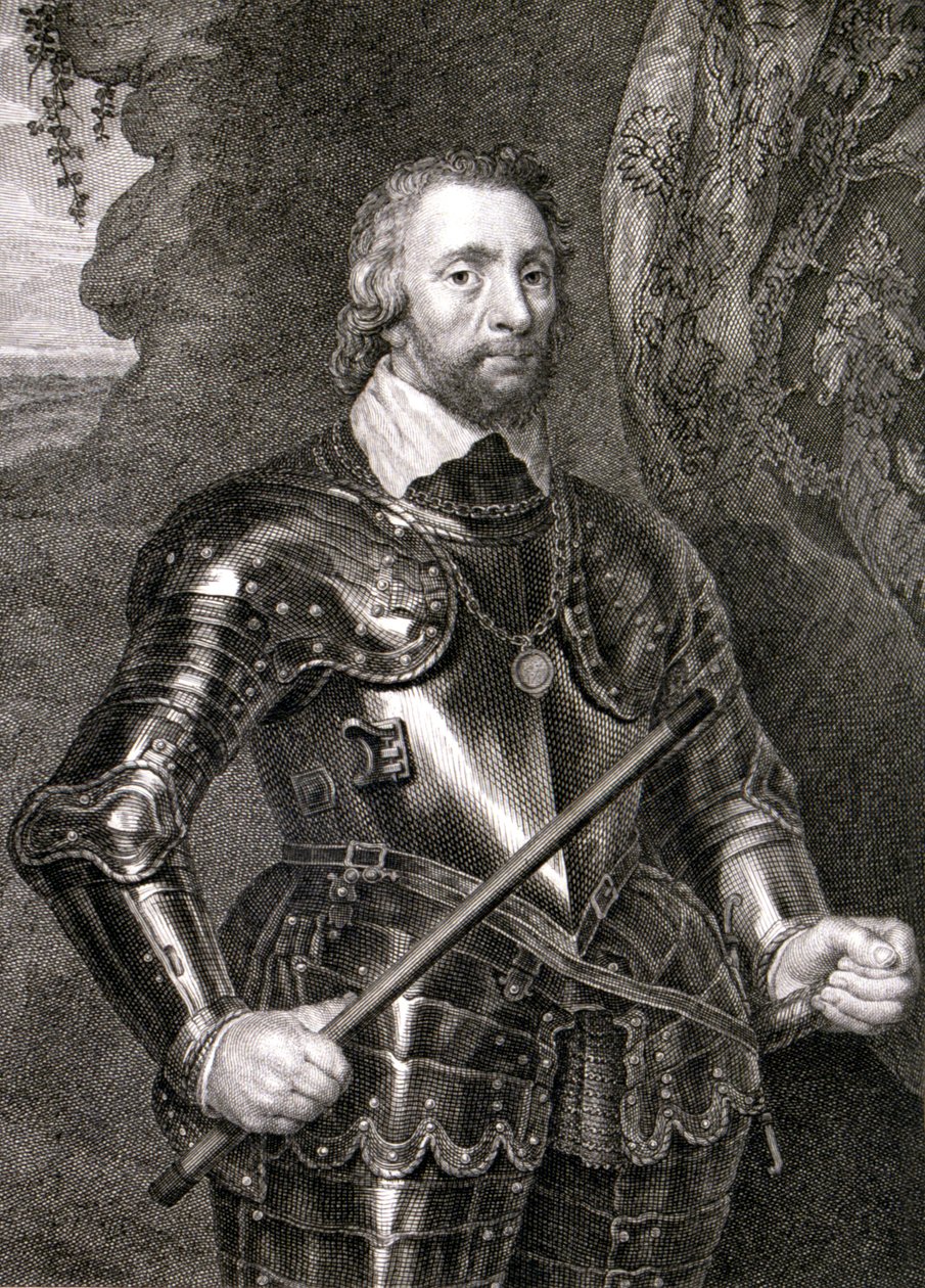Don Alonso Perez de Guzman el Bueno (gravure) door Spanish School