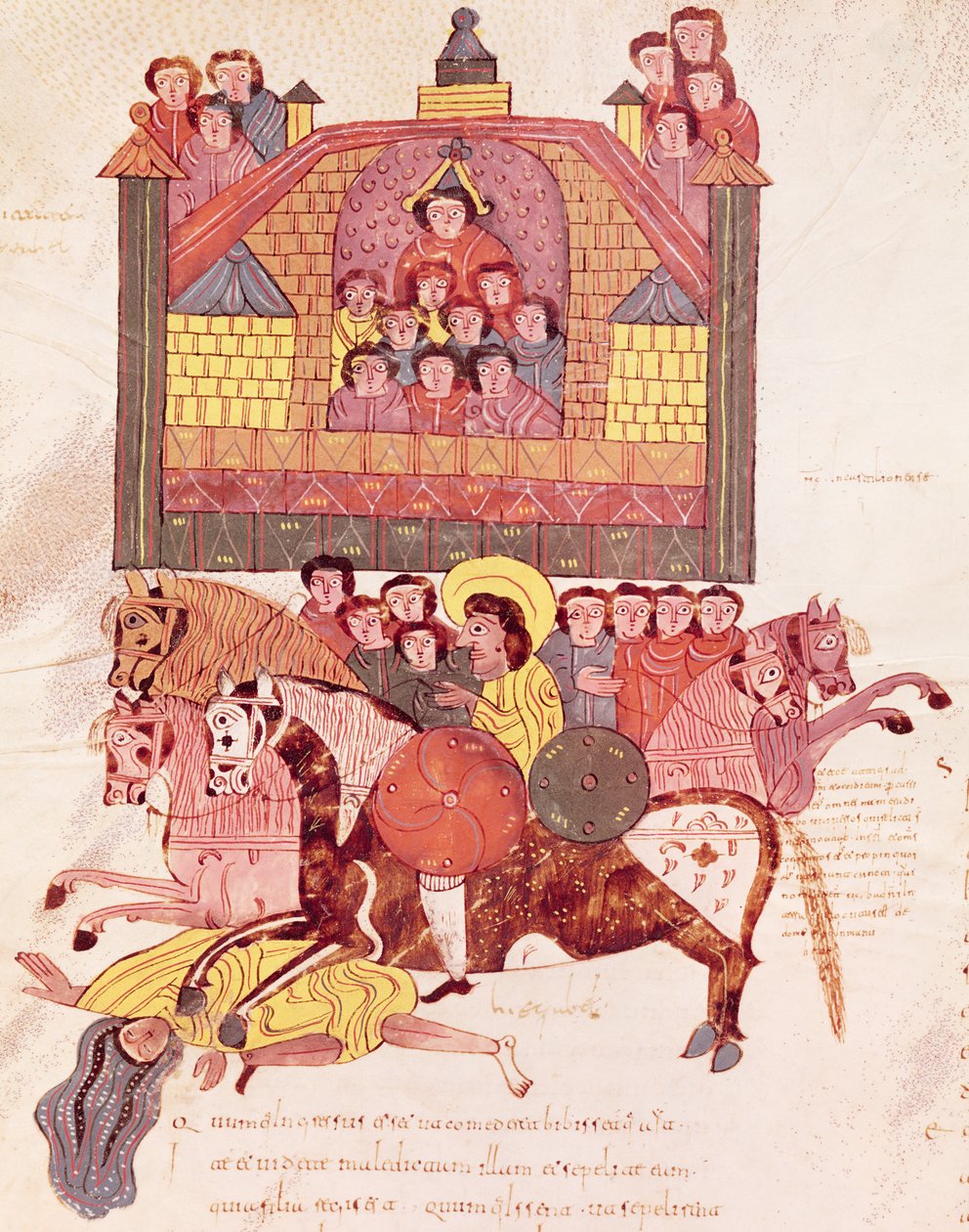 Fol.150v Dood van Izebel, uit de Mozarabische Bijbel door Spanish School