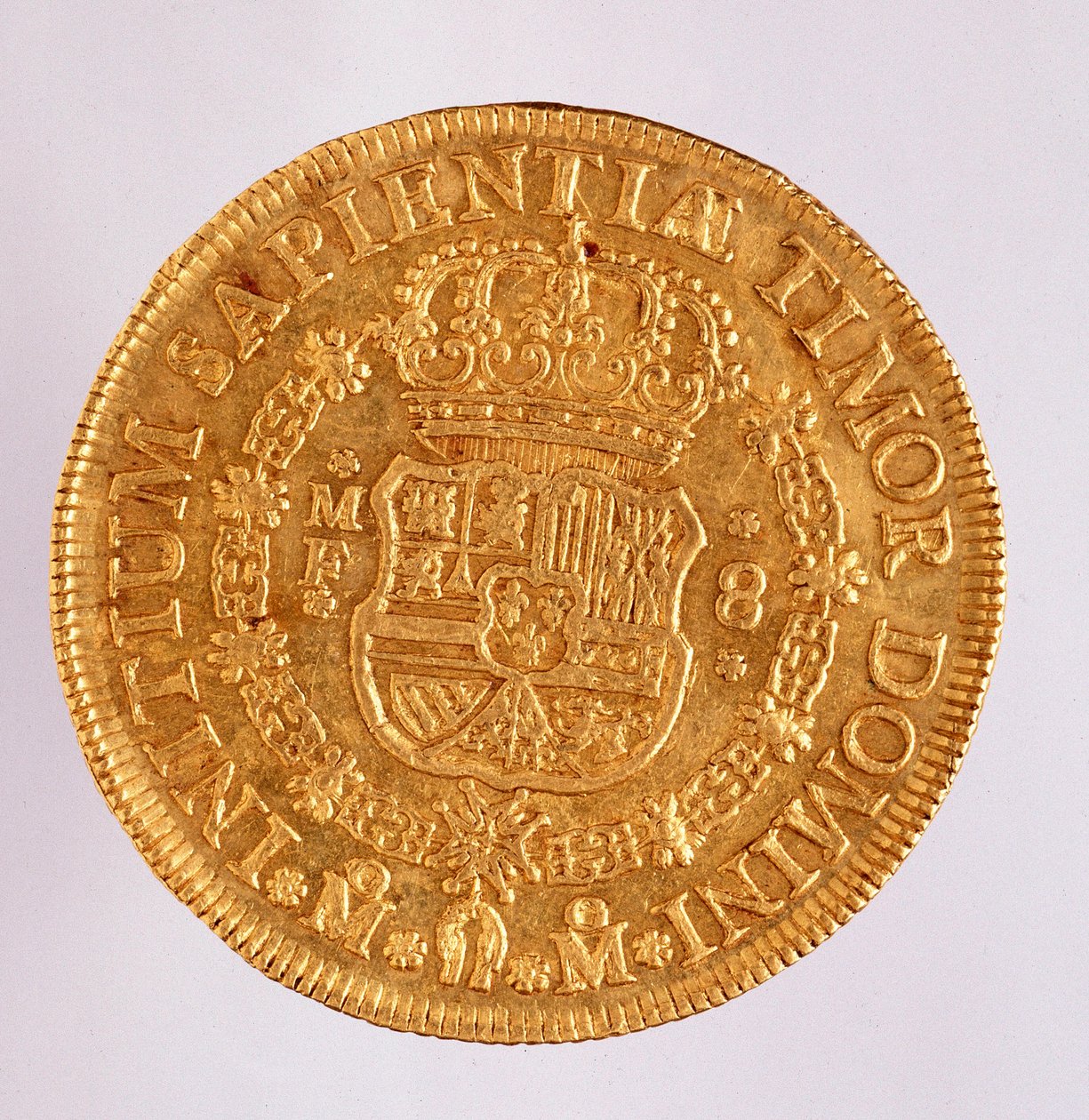 Gouden munt (8 ecu) uit Spanje: regering van Filips V (1700-1746) door Spanish School