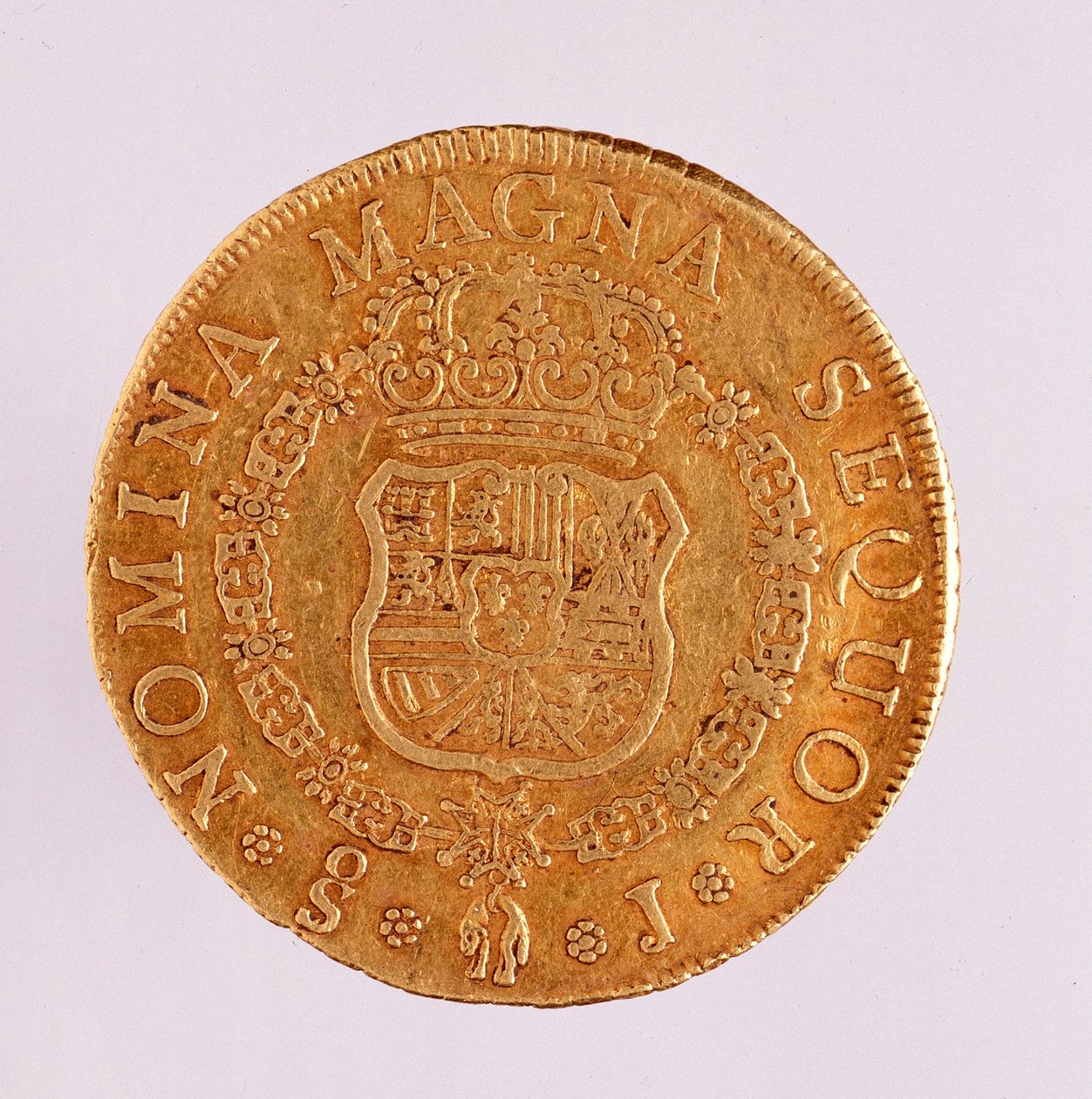 Gouden munt (8 ecus) uit Spanje: regeerperiode van Ferdinand VI door Spanish School