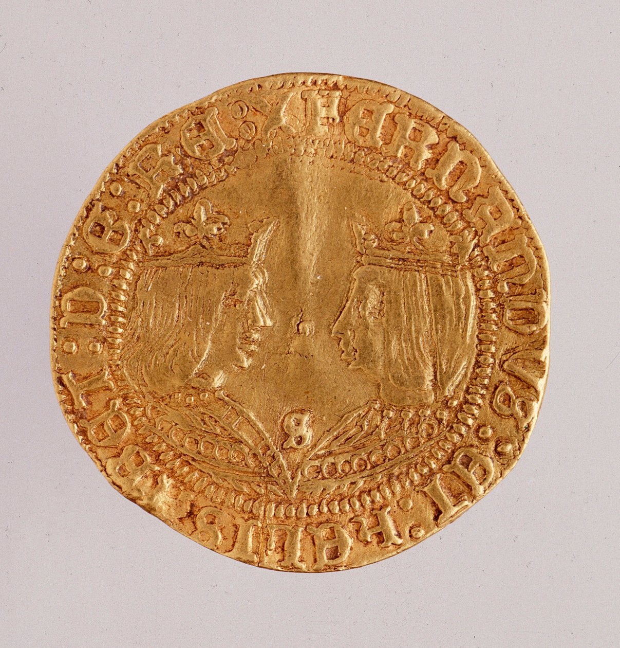 Gouden munt uit Spanje: regeerperiode van de katholieke koningen Ferdinand en Isabella door Spanish School