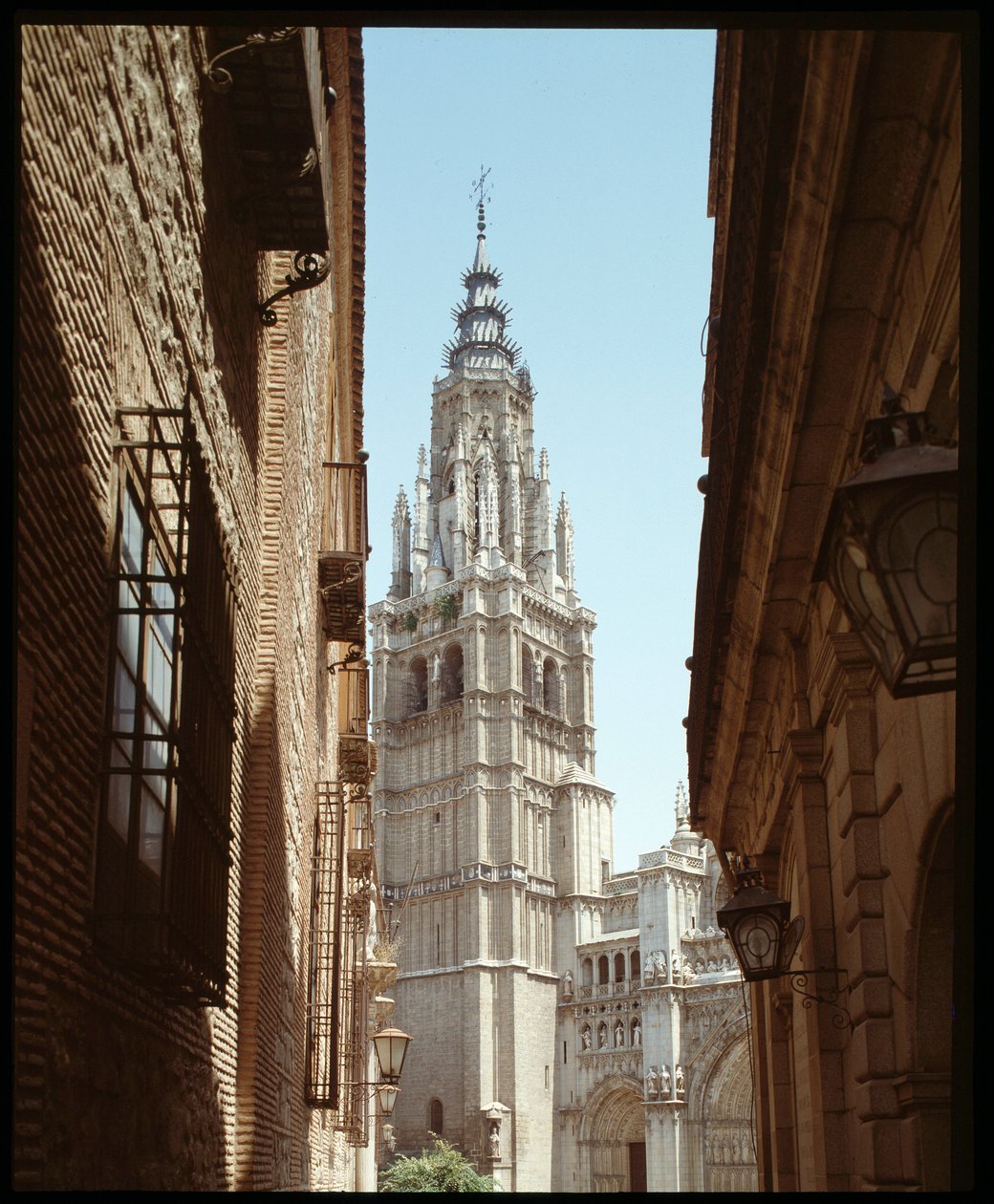 Gotische kunst: uitzicht op de Kathedraal Sainte Marie (13e-15e eeuw) Toledo, Spanje door Spanish School