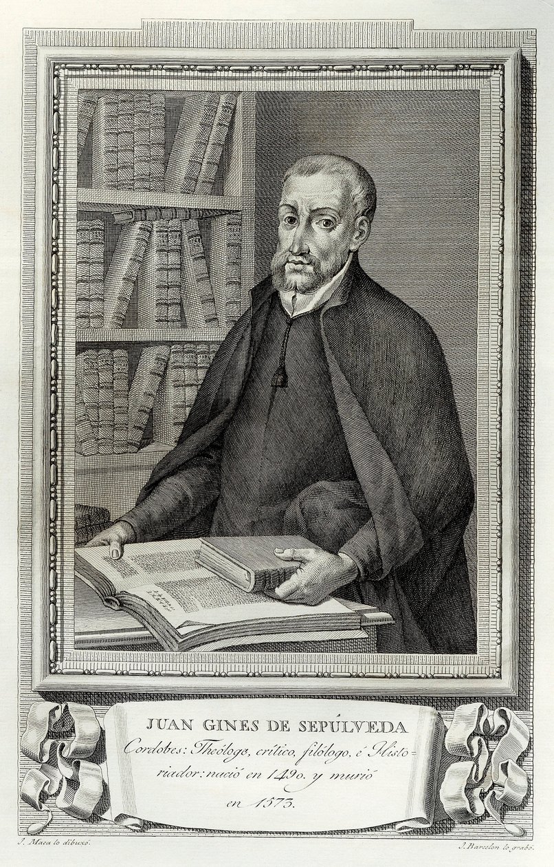 Portret van de Spaanse humanist en religieus Juan Gines de Sepulveda (1490-1573) door Spanish School