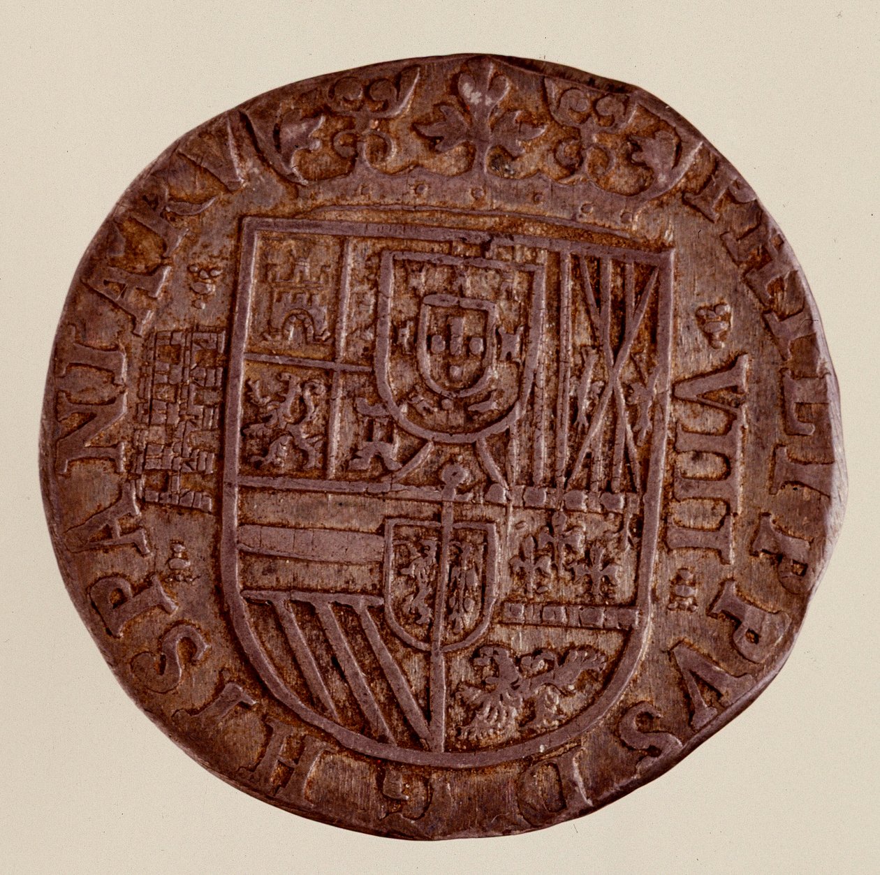 Zilveren munt (8 reales) uit Spanje: regeerperiode van Filips II door Spanish School