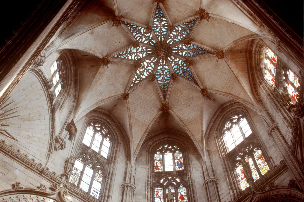Het plafond van de Capilla del Condestable, eind 15e eeuw door Spanish School