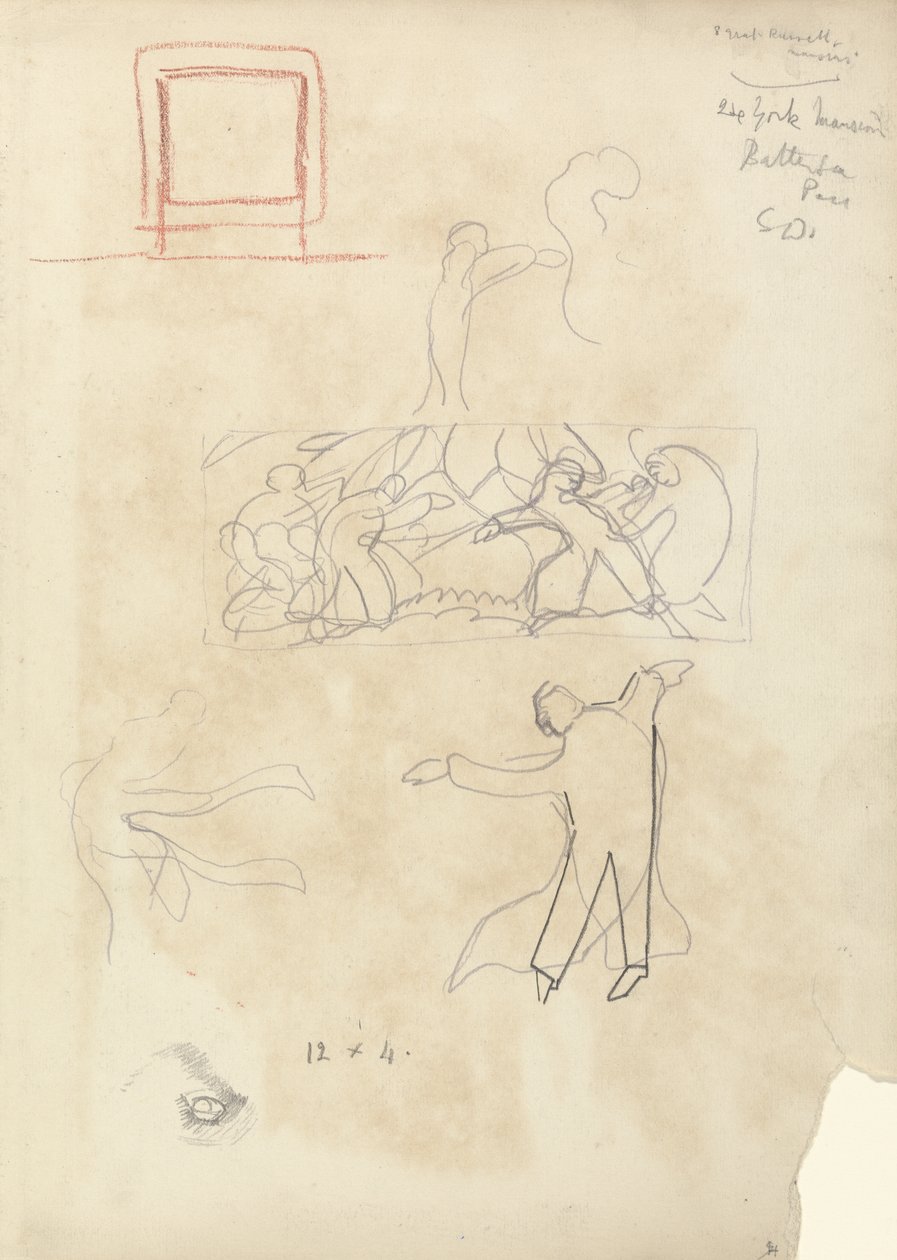 Studie van dansers, voor de Cave of the Golden Calf door Spencer Frederick Gore