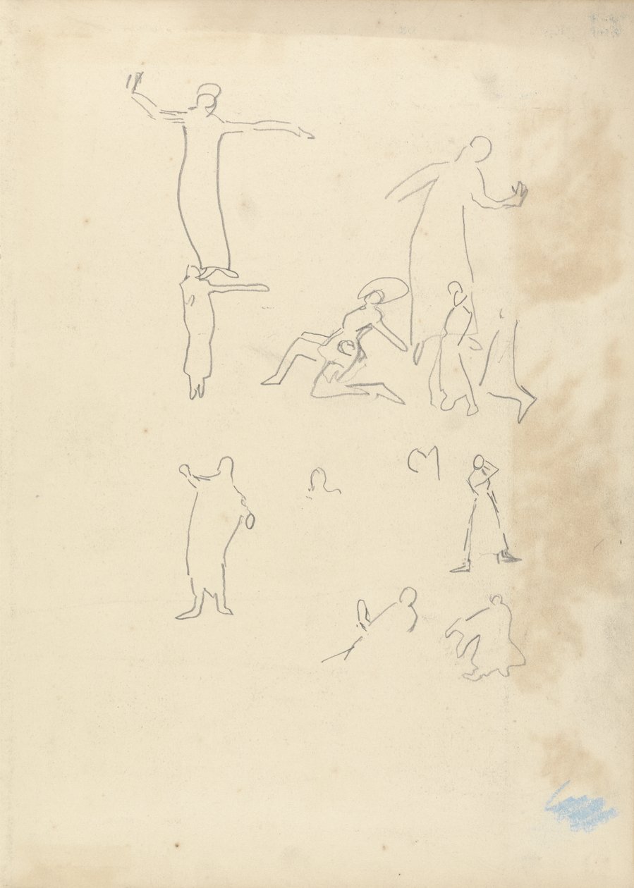 Studie van dansers, voor de Cave of the Golden Calf door Spencer Frederick Gore