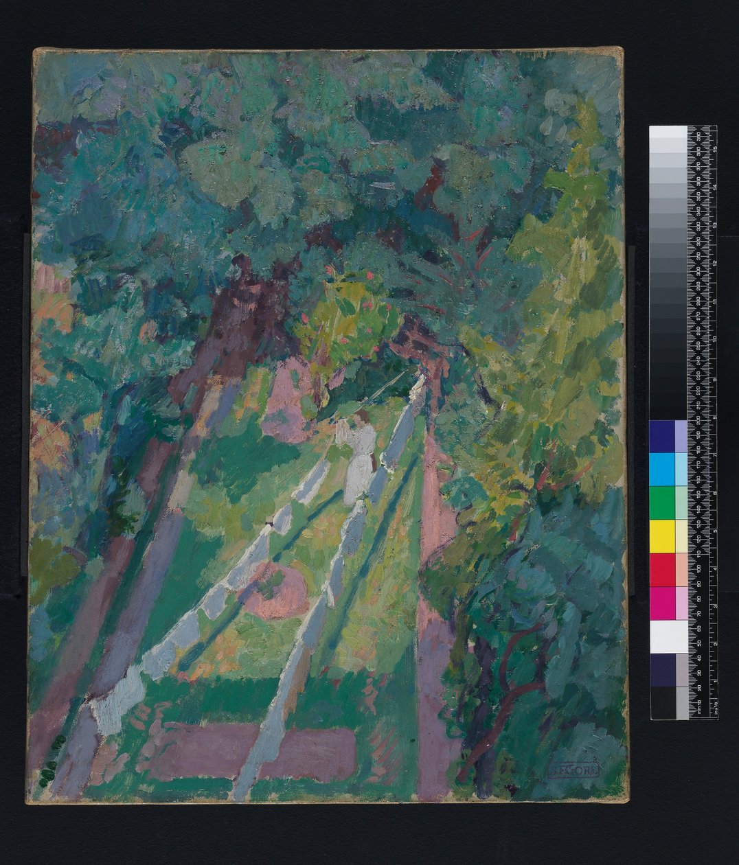 Een uitzicht vanuit het raam aan Cambrian Road 6, Richmond door Spencer Frederick Gore