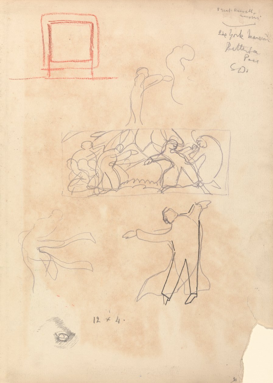 Grot van het gouden kalf: Studie van dansers door Spencer Frederick Gore