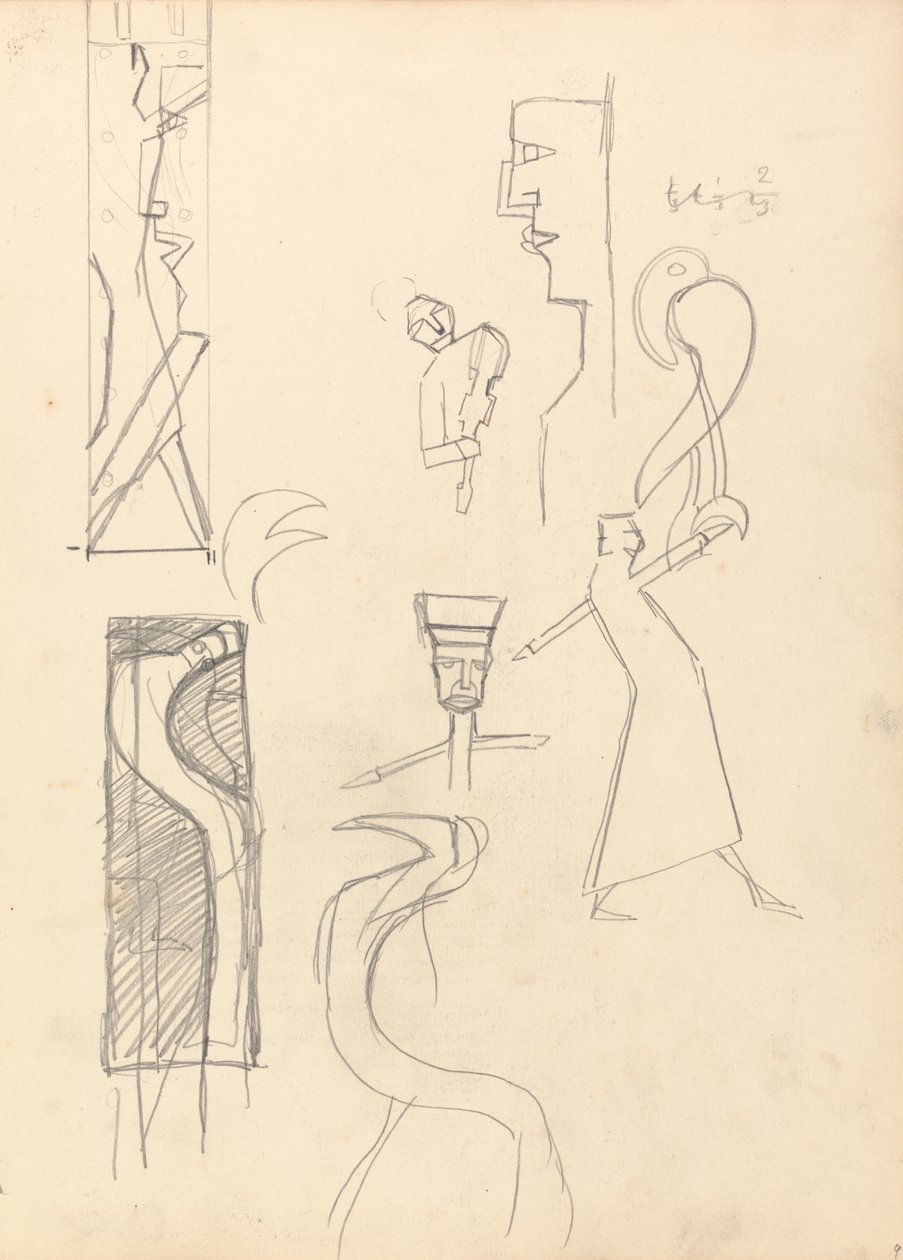 Grot van het gouden kalf: Studie van geometrische figuren door Spencer Frederick Gore