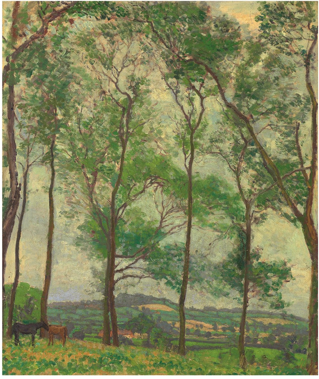 Somerset Landschap, nabij Applehayes, c.1910 door Spencer Frederick Gore