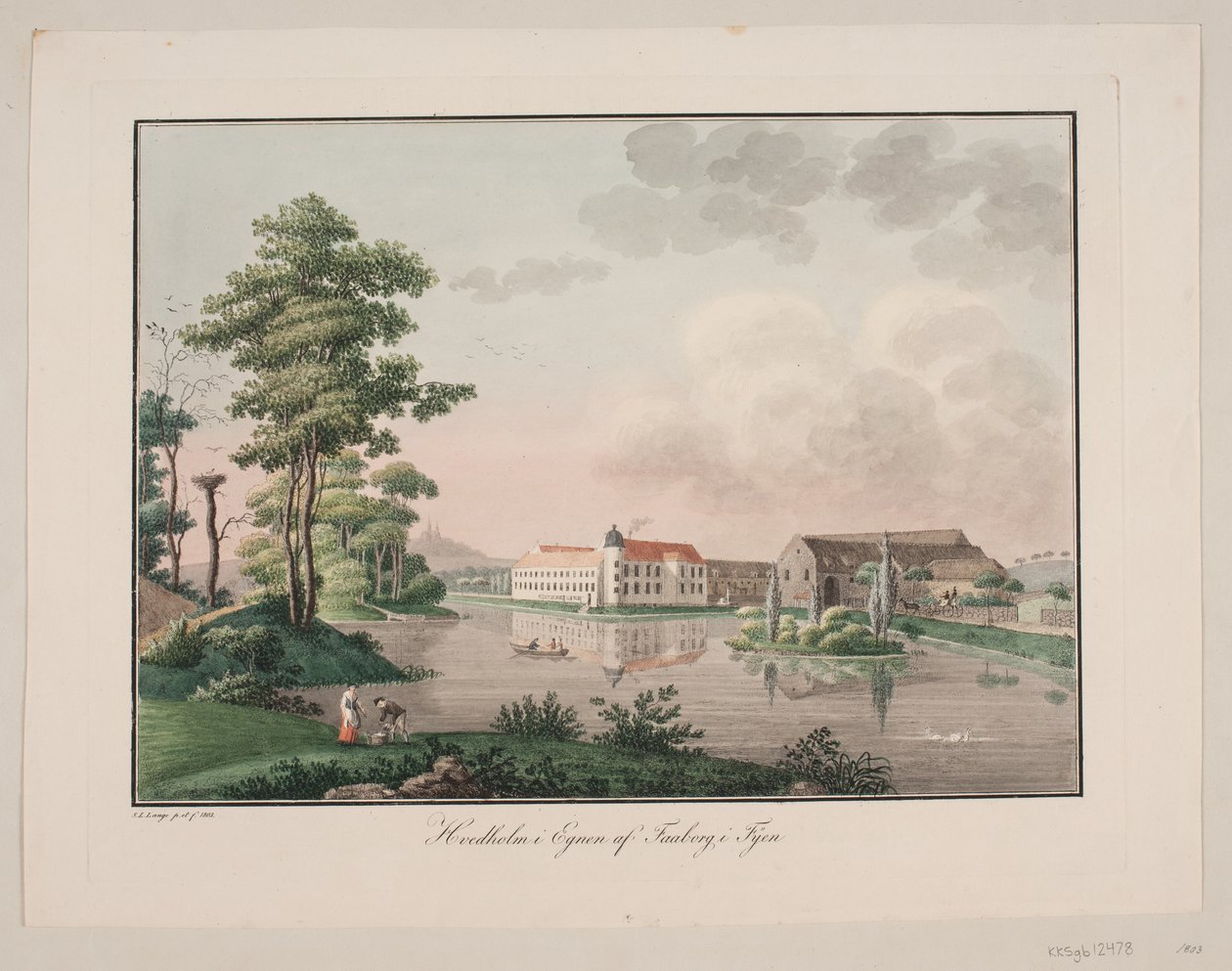 Hvedholm in de omgeving van Faaborg op Funen door Søren L. Lange
