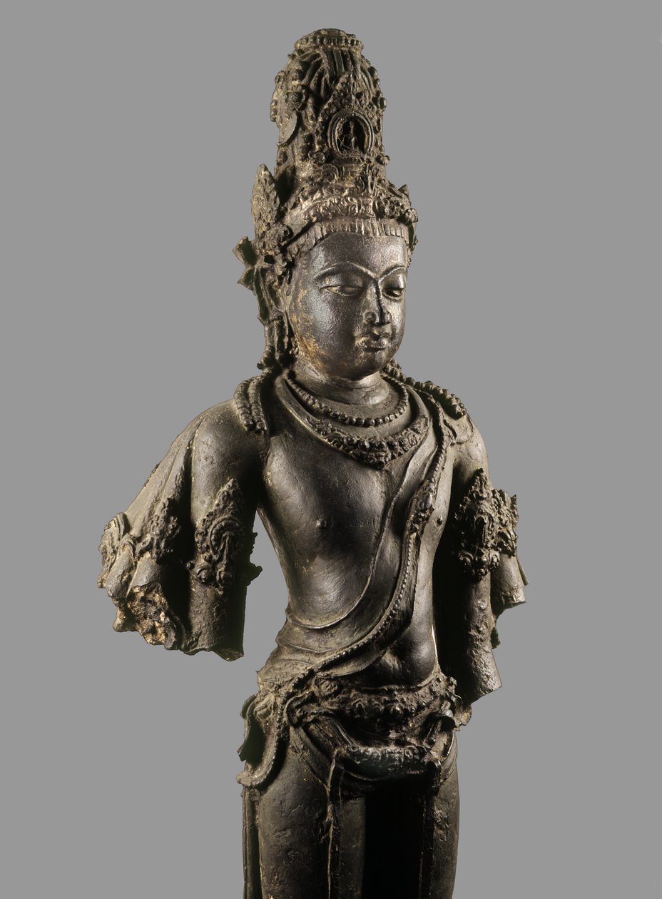 Avalokitesvara-figuur uit de Srivijaya-periode, gevonden in Chaiya, Thailand, 9e-10e eeuw door Srivijaya
