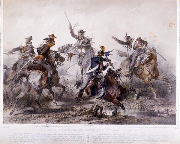 Heroïsch incident tijdens de Piëmontese campagne van de Italiaanse onafhankelijkheidsoorlog in 1848 door Stanislas Grimaldi del Poggetto