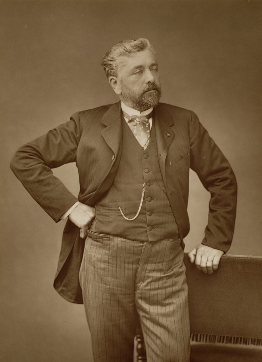 Alexandre Gustave Eiffel, Frans ingenieur, portretfoto door Stanislaus Walery