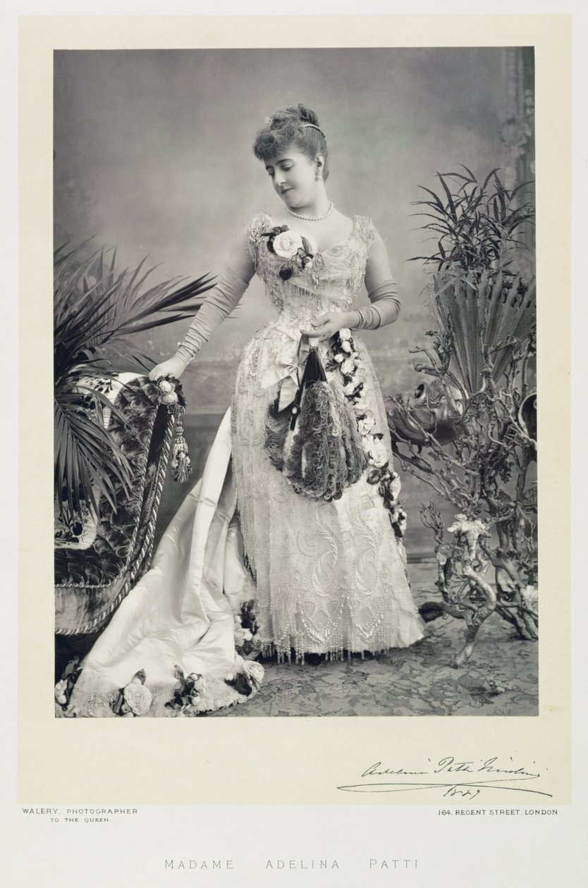 Portret van Madame Adelina Patti (1843-1919) door Stanislaus Walery