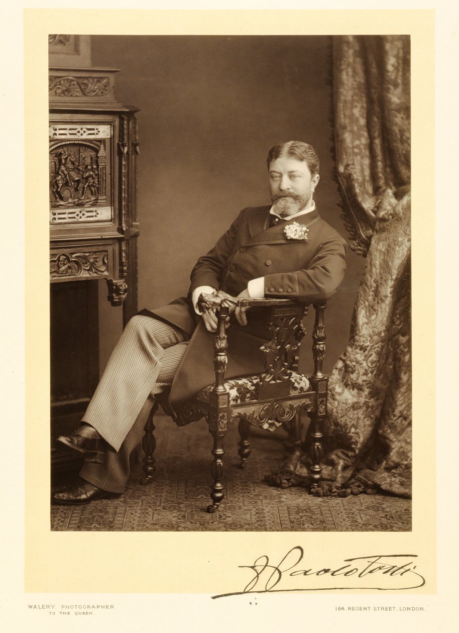 Sir Francesco Paolo Tosti (1847-1916), liedcomponist, portretfoto door Stanislaus Walery