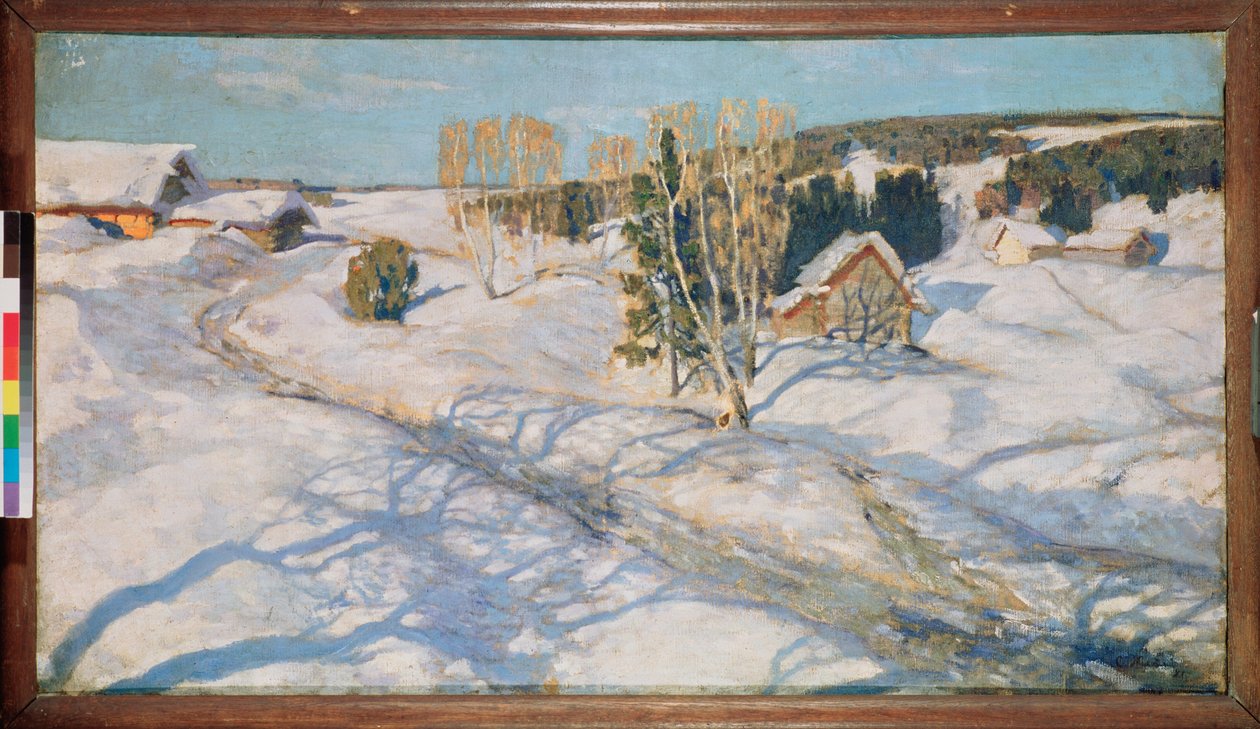 Blauwe sneeuw door Stanislav Joulianovitch Joukovski