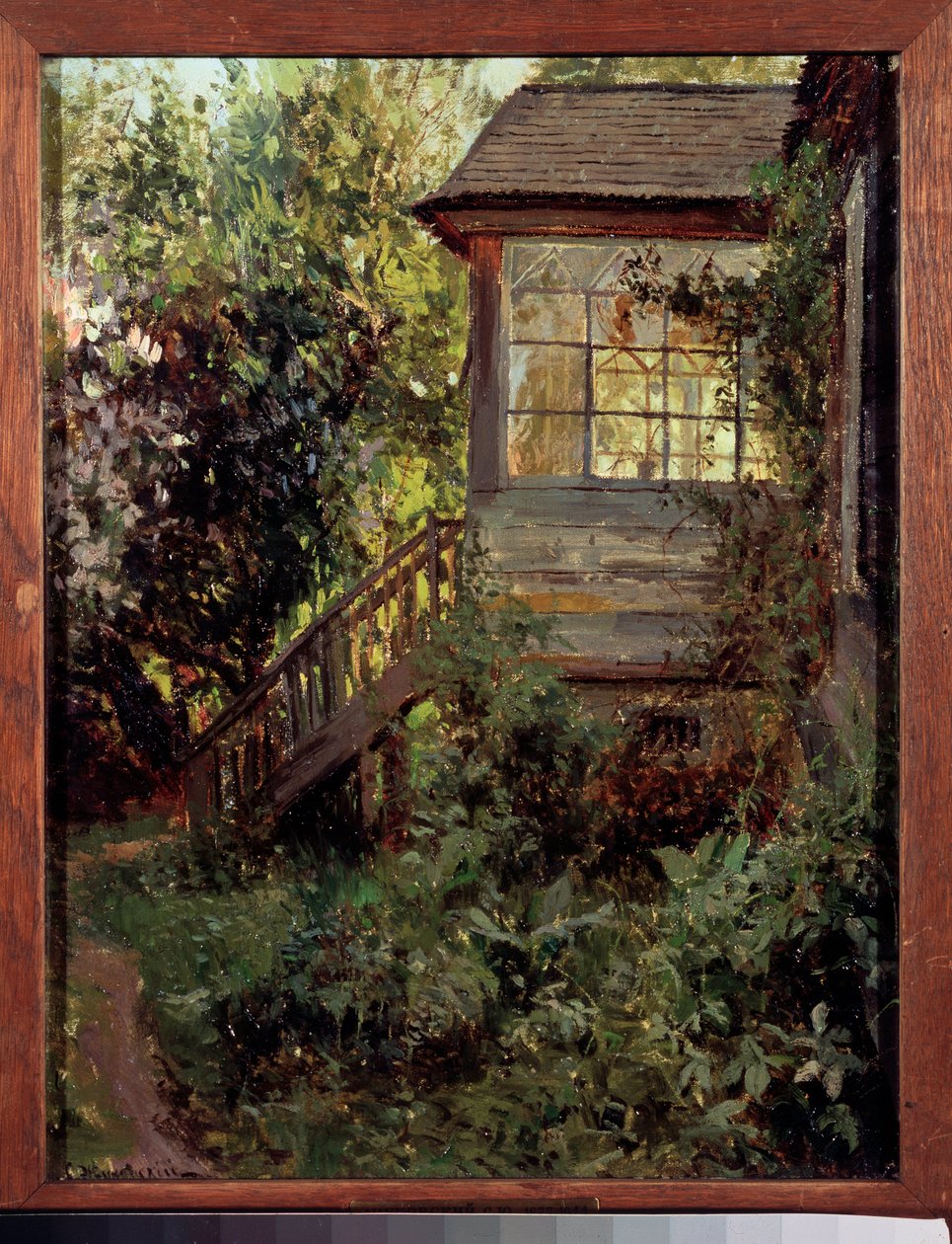 Een landhuis. Het terras. door Stanislav Joulianovitch Joukovski