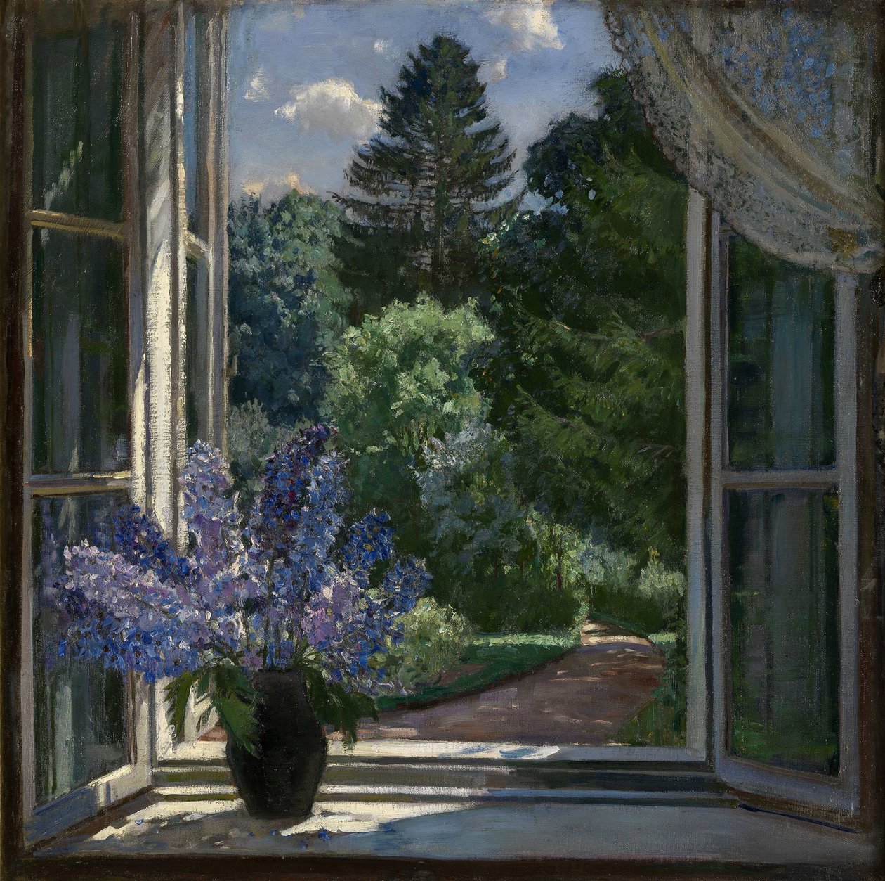 Uitzicht vanuit een raam, 1939 door Stanislav Julianovic Zukovskij