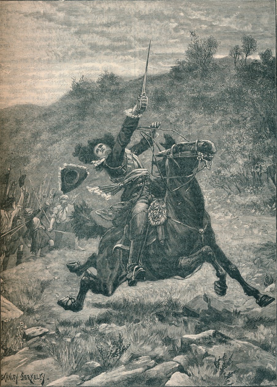 Laatste aanval van Burggraaf Dundee bij de Slag om Killiecrankie, Schotland, 1689 1905 door Stanley Berkeley