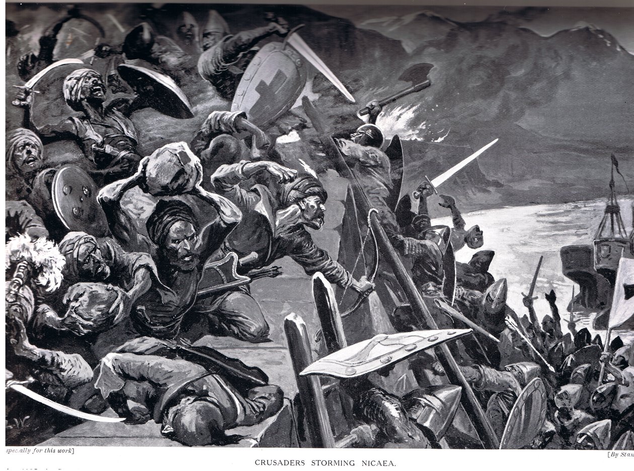 Kruisvaarders bestormen Nicea, illustratie uit 