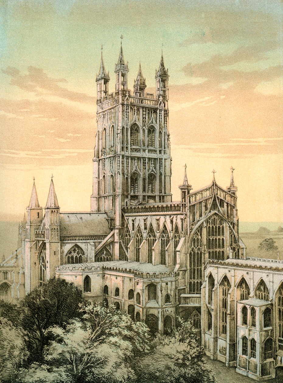 Gloucester Cathedral, Gloucestershire, c1870 door Stannard and Son