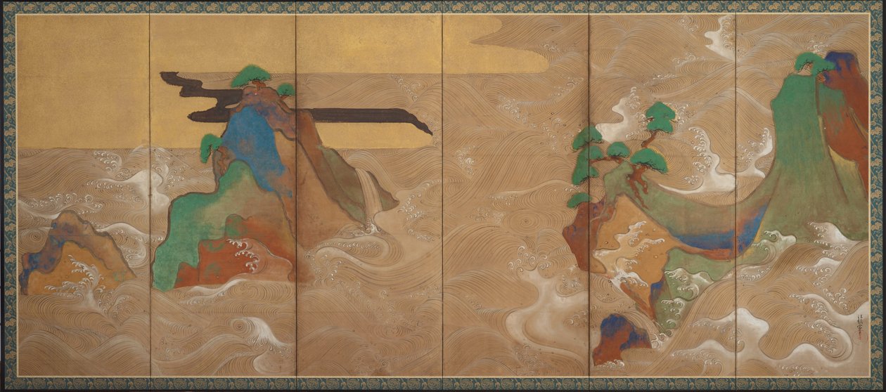 Golven bij Matsushima door Sôtatsu