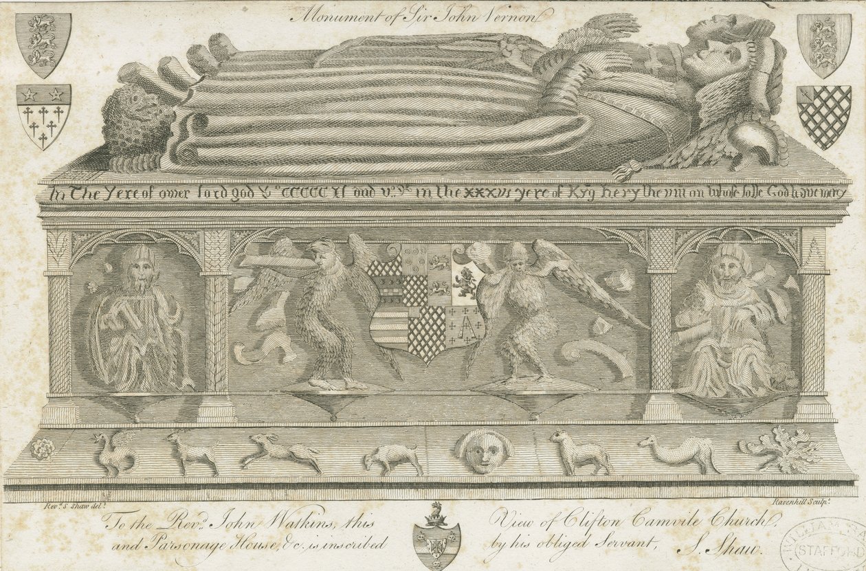Clifton Campville Kerk - Vernon Monument door Stebbing Shaw