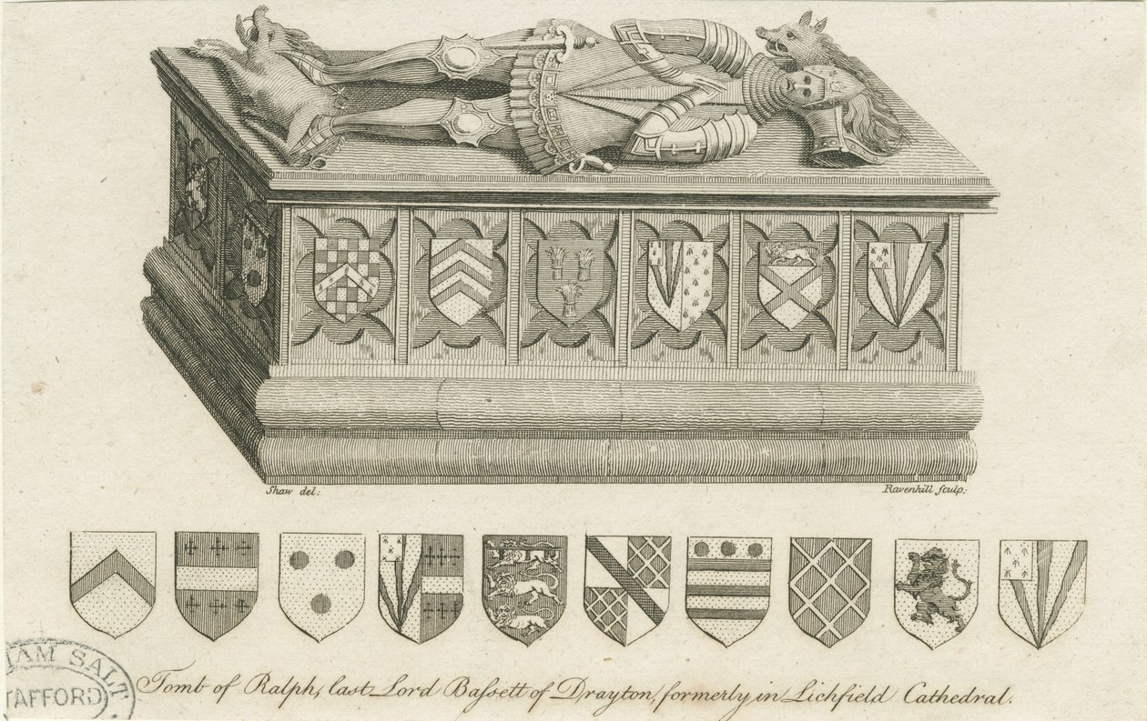 Lichfield Kathedraal - Graf van Lord Bassett door Stebbing Shaw