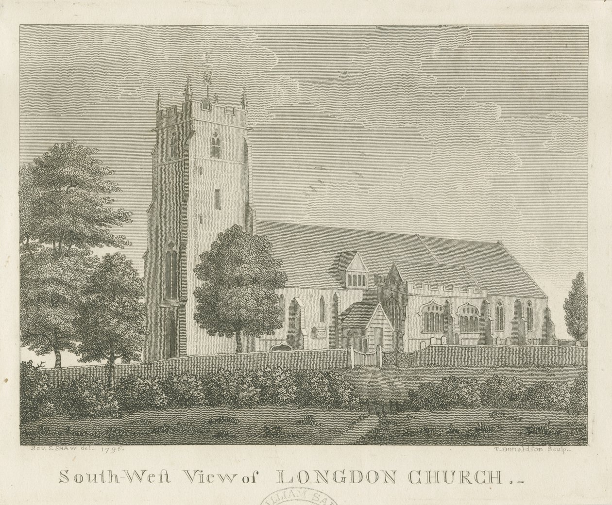 Longdon Kerk door Stebbing Shaw