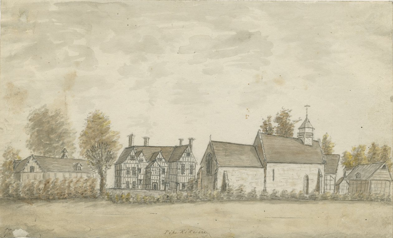 Pipe Ridware Kerk en Landhuis door Stebbing Shaw