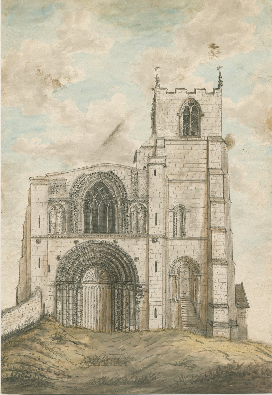 Tutbury Priory Kerk door Stebbing Shaw