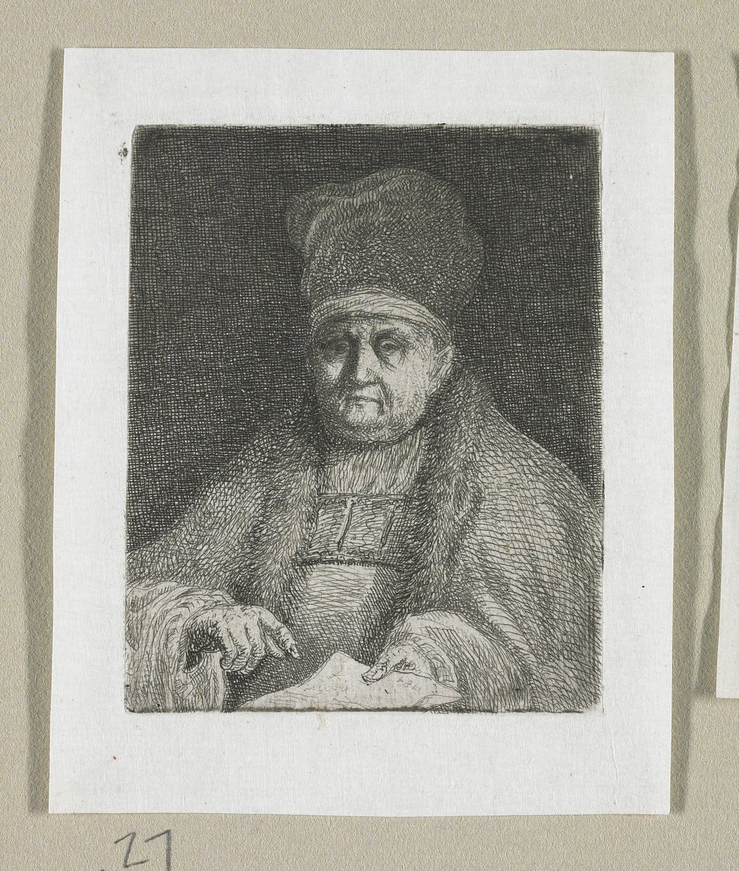 Halflang portret van een kerkelijke hoogwaardigheidsbekleder door Stefan Juliusz Norblin de la Gourdaine