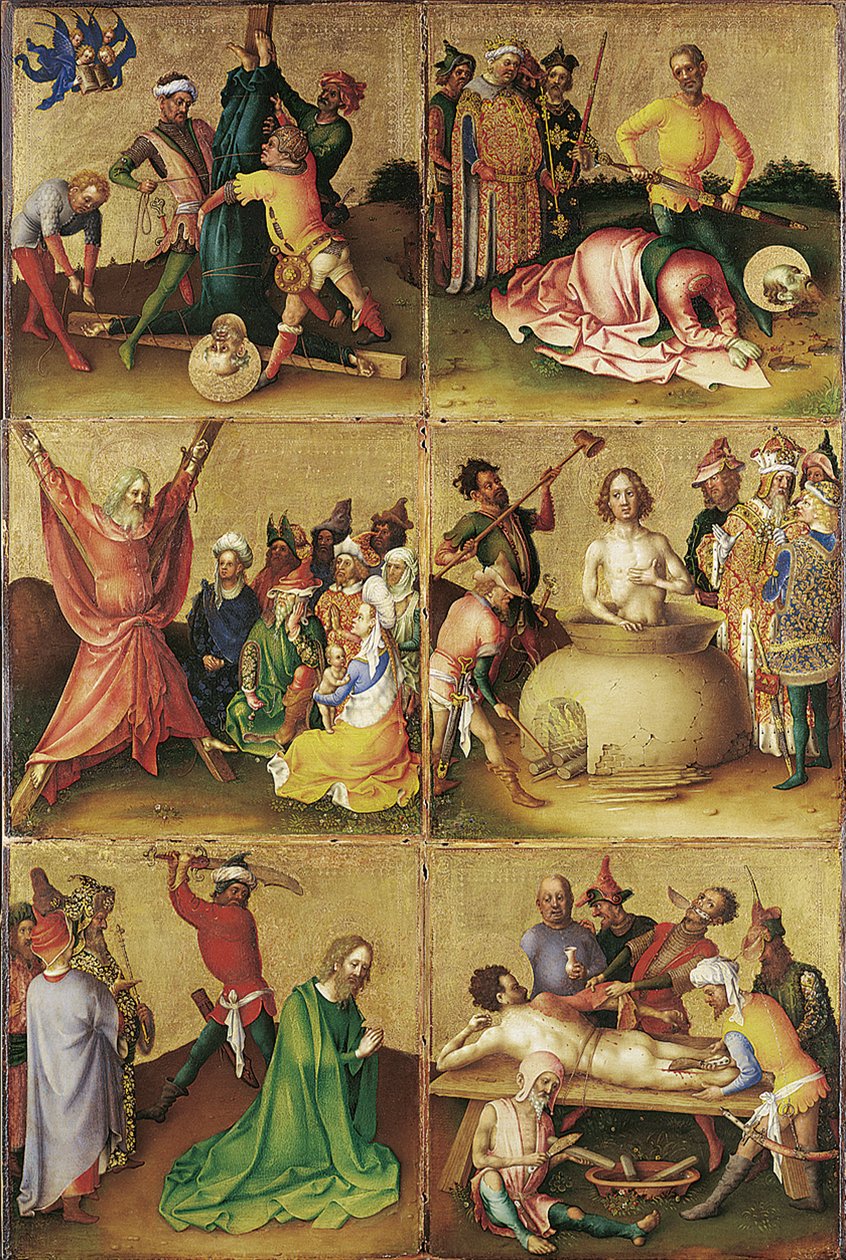 Stefan Lochner - Martelaarschap van de Apostelen - Google Art Project door Stefan Lochner