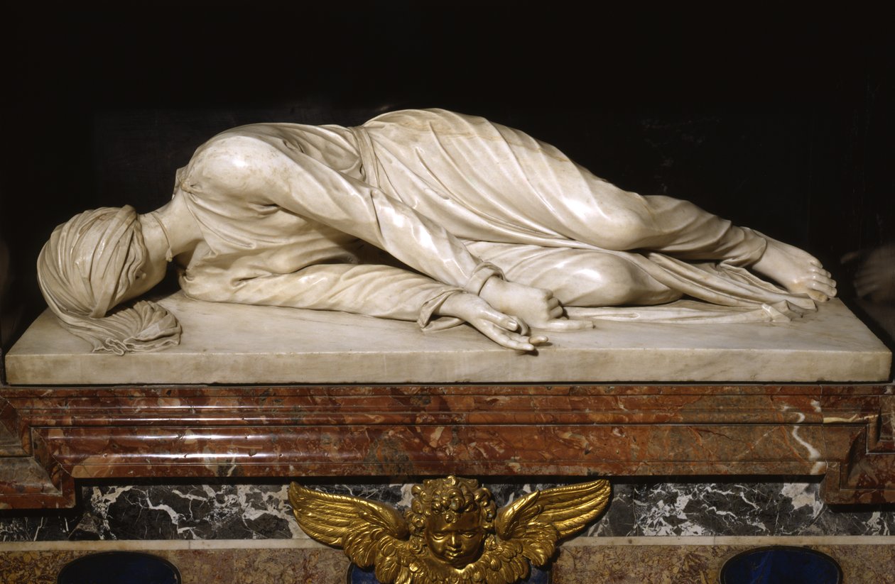 Martelaarschap van Sint Cecilia, 1600 door Stefano Maderno