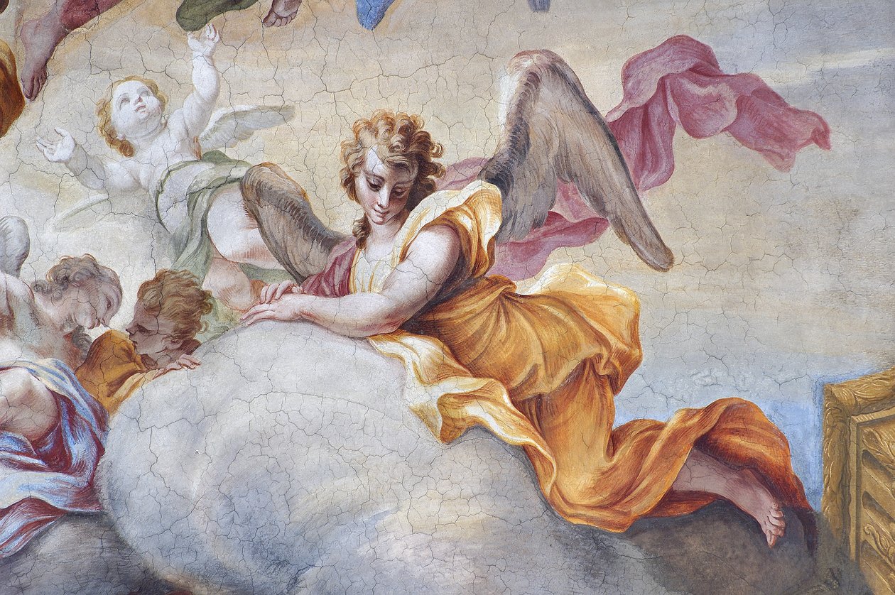 Engel (detail) uit de Glorie van Sint Johannes de Doper door Stefano Maria Legnani