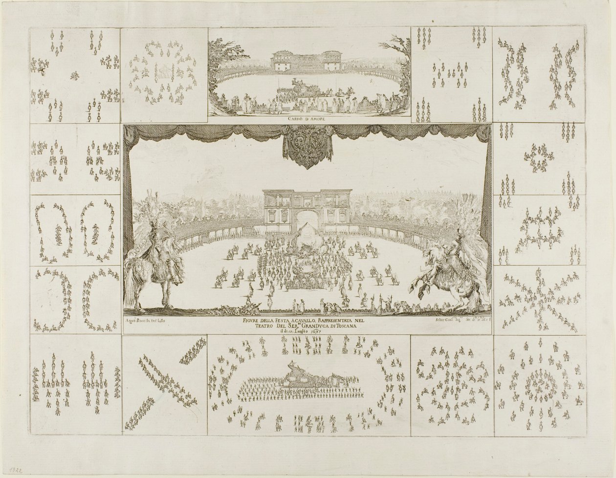 Carrousel voor Ferdinand II, hertog van Toscane door Stefano della Bella