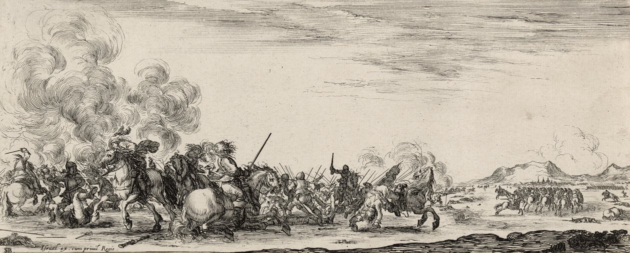 Choc de Cavalerie door Stefano della Bella