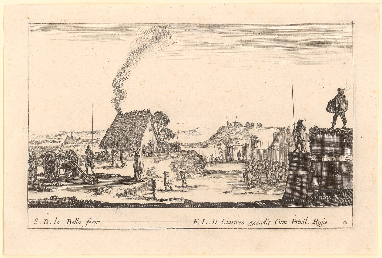 Vestingwerk, blad 4 uit de reeks „Verschillende militaire capriccio