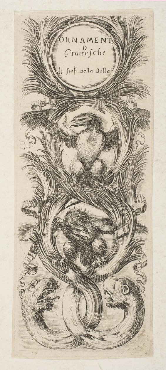 Frontispice: Ornamenti o Grottesche, ca. 1653 door Stefano della Bella