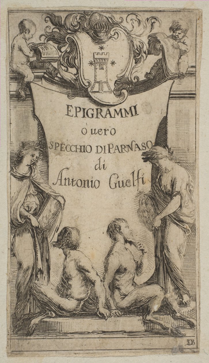 Frontispice voor Epigrammi de Guelfi, ca. 1636 door Stefano della Bella