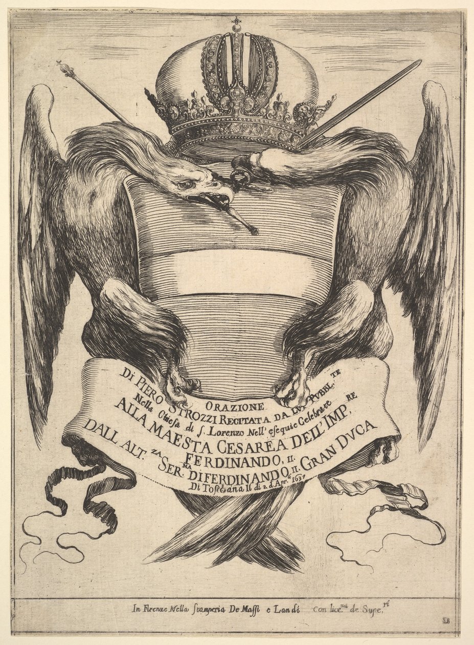 Frontispice voor De begrafenis van keizer Ferdinand II Esequie dell