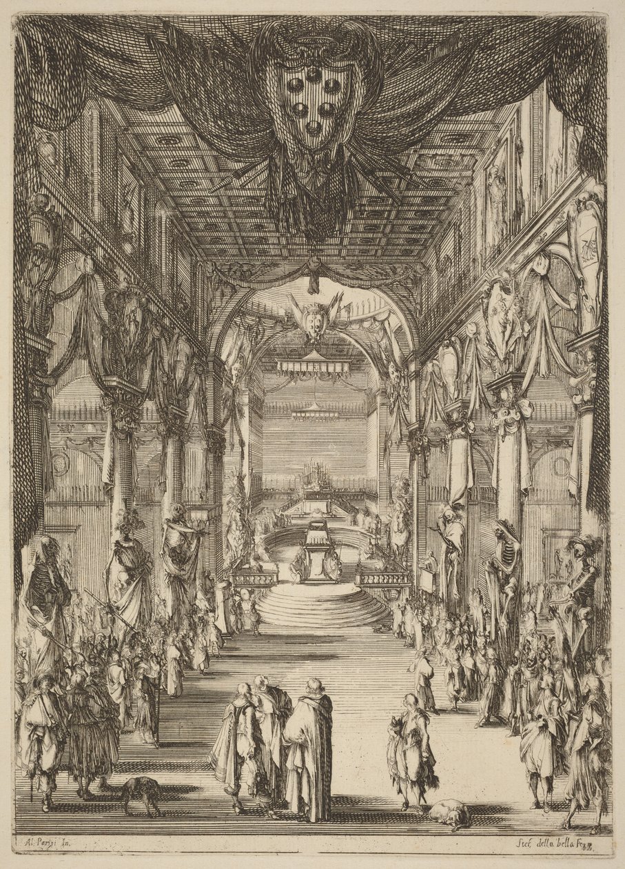 Begrafenis van prins Francesco de Medici door Stefano della Bella