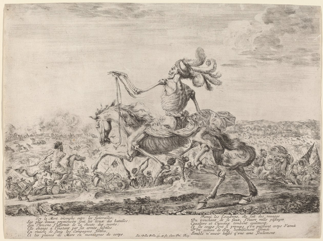 De dood op een slagveld door Stefano della Bella