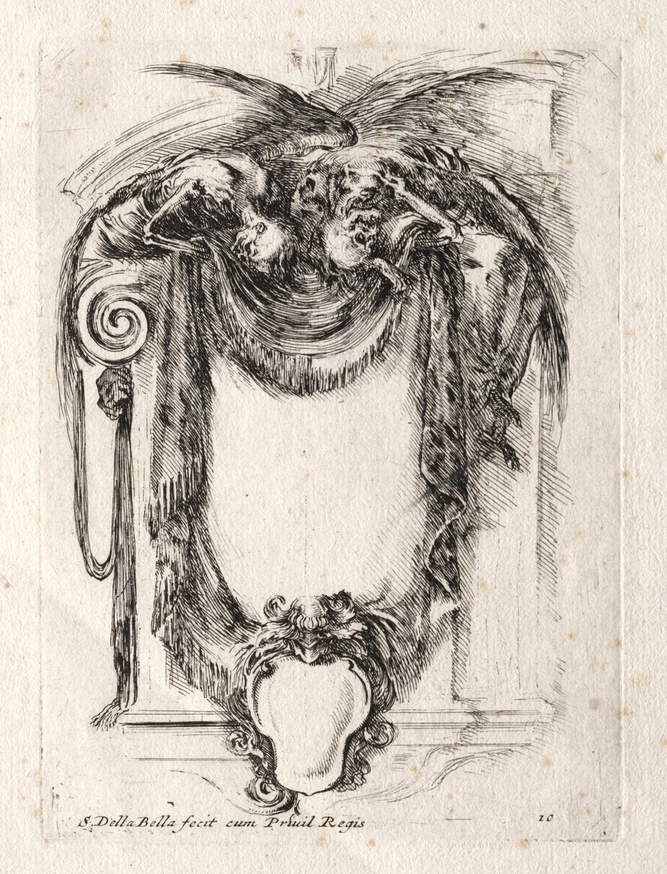 Nieuw Model voor een Cartouche door Stefano della Bella