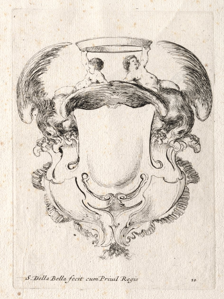 Nieuw Model voor een Cartouche door Stefano della Bella